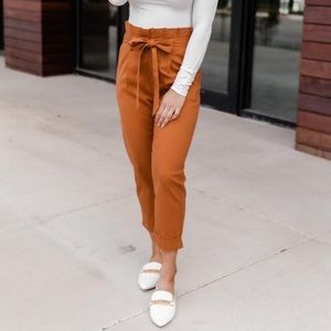 Pink Lily Paperbag Pants